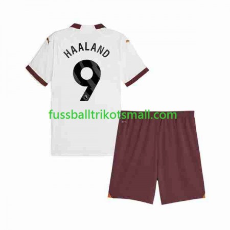 Fußballtrikots Manchester City Erling Haaland 9 Kinder 2023-2024 Kurzarm Auswärts-trikot kaufen